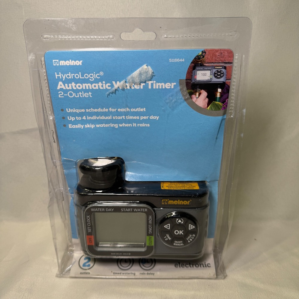 Melnor HydroLogic 2-Outlet Automatic Water Timer 5116644 Electronic Rain Delay